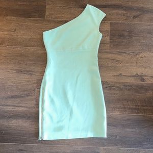 Zara one shoulder bodycon dress.